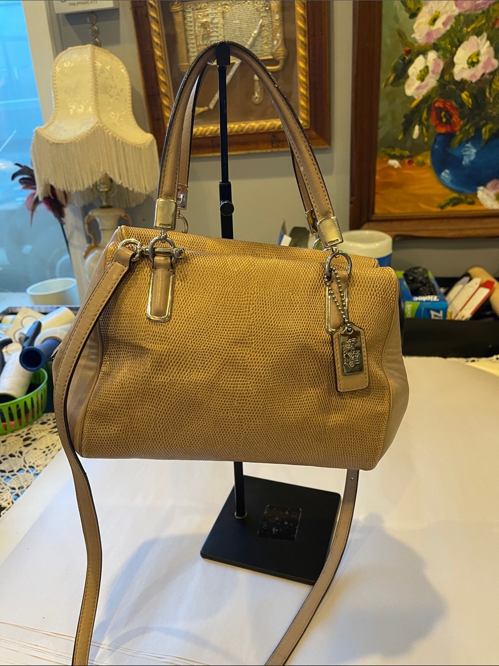 Coach Madison Madeline satchel with lizard-embossed texture mini